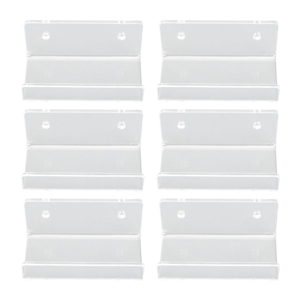 6Pcs Wall Mount Vinyl Record Shelf Clear Clear Acrylic Record CD Storage Rack Floating Wall Shelves for Bathroom Bedroom Living Room Kitchen