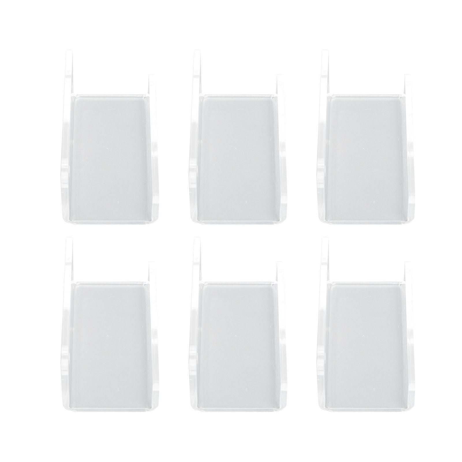6Pcs Wall Mount Vinyl Record Shelf Clear Clear Acrylic Record CD Storage Rack Floating Wall Shelves for Bathroom Bedroom Living Room Kitchen