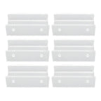 6Pcs Wall Mount Vinyl Record Shelf Clear Clear Acrylic Record CD Storage Rack Floating Wall Shelves for Bathroom Bedroom Living Room Kitchen
