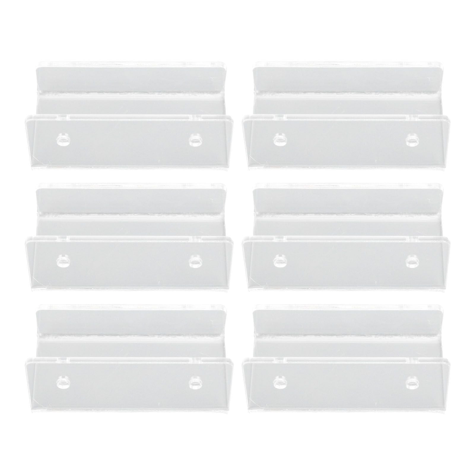 6Pcs Wall Mount Vinyl Record Shelf Clear Clear Acrylic Record CD Storage Rack Floating Wall Shelves for Bathroom Bedroom Living Room Kitchen