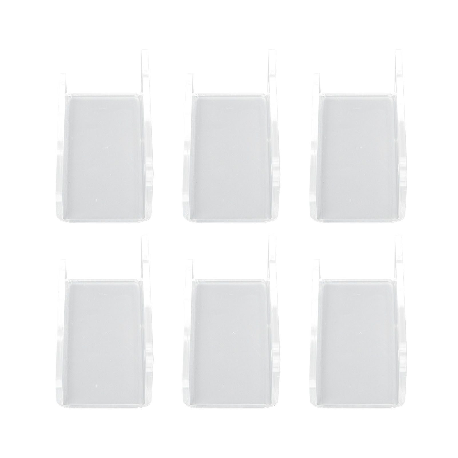 6Pcs Wall Mount Vinyl Record Shelf Clear Clear Acrylic Record CD Storage Rack Floating Wall Shelves for Bathroom Bedroom Living Room Kitchen