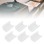 6Pcs Wall Mount Vinyl Record Shelf Clear Clear Acrylic Record CD Storage Rack Floating Wall Shelves for Bathroom Bedroom Living Room Kitchen