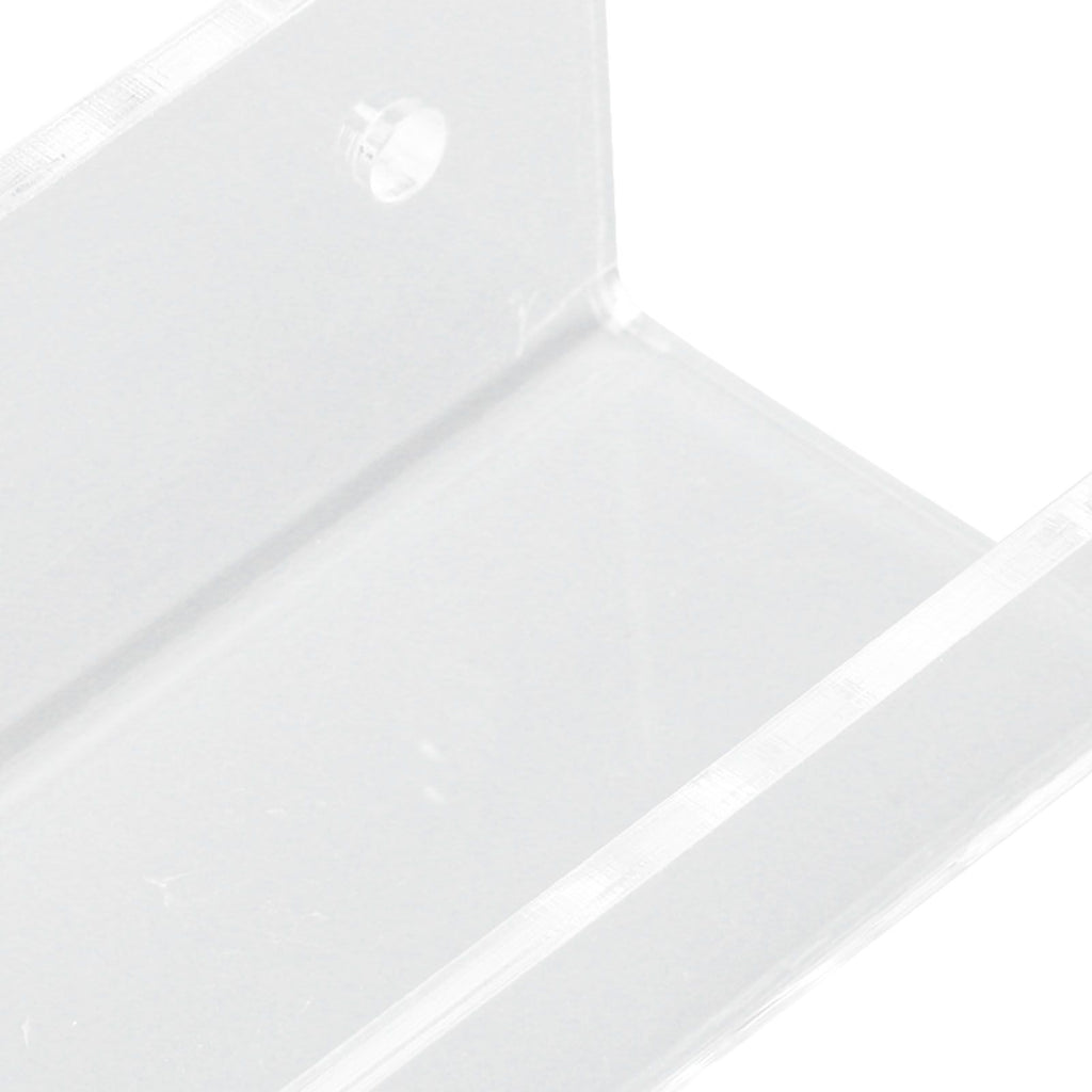 6Pcs Wall Mount Vinyl Record Shelf Clear Clear Acrylic Record CD Storage Rack Floating Wall Shelves for Bathroom Bedroom Living Room Kitchen