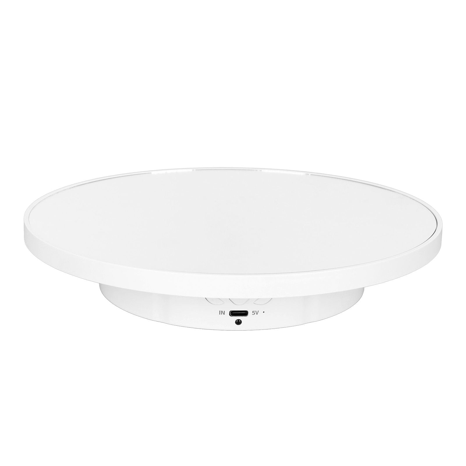 Rotating Display Stand 2 in 1 Automatic 360 Degree Electric Turntable with Remote Control for Photography Product Jewelry White