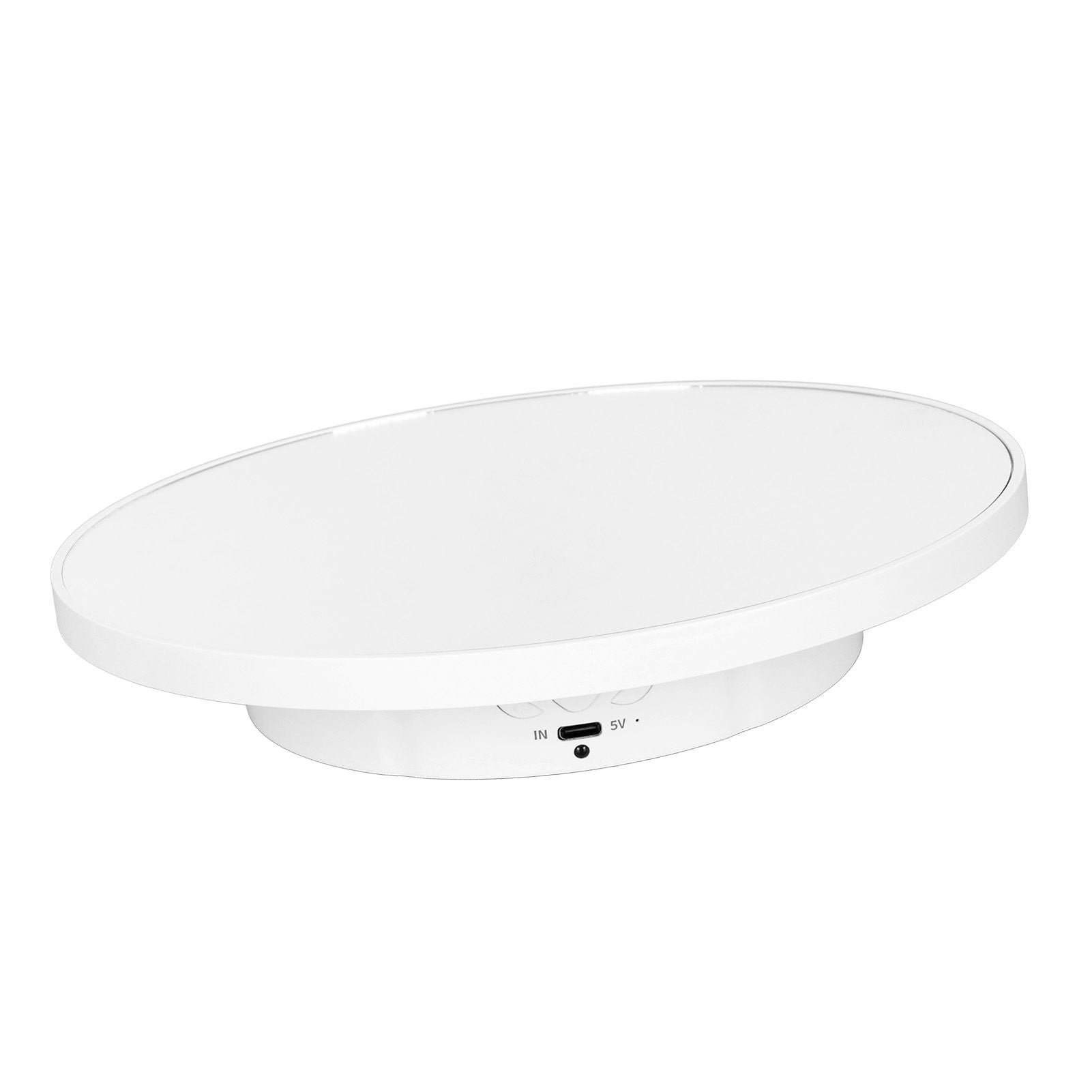 Rotating Display Stand 2 in 1 Automatic 360 Degree Electric Turntable with Remote Control for Photography Product Jewelry White