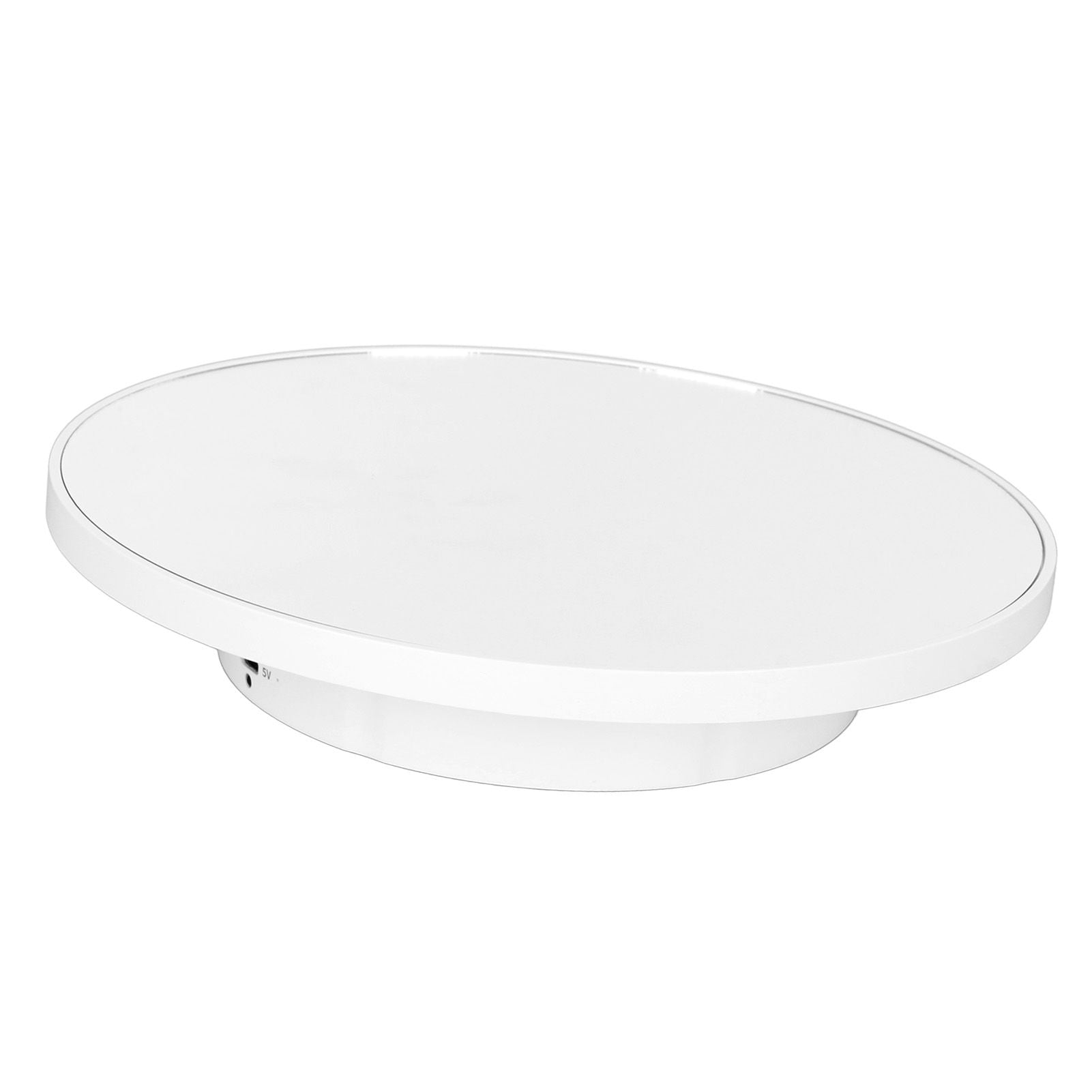 Rotating Display Stand 2 in 1 Automatic 360 Degree Electric Turntable with Remote Control for Photography Product Jewelry White