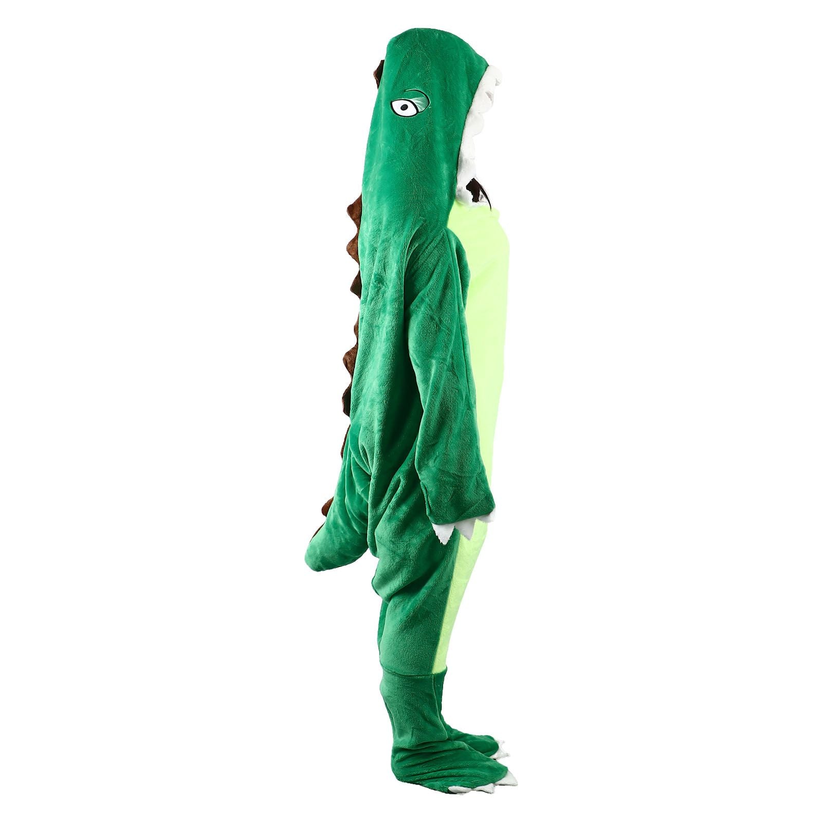 Dinosaur Robe Pajama Wearable Dinosaur Blanket Super Soft Dinosaur Blanket Hoodie for Kids Adults XL 190cm