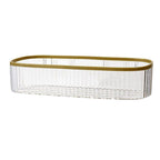 Plastic Wall Mount Organizer Punch Free Transparent White Adhesive Clear Organizer for Bathroom Kitchen Living Room