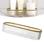 Plastic Wall Mount Organizer Punch Free Transparent White Adhesive Clear Organizer for Bathroom Kitchen Living Room