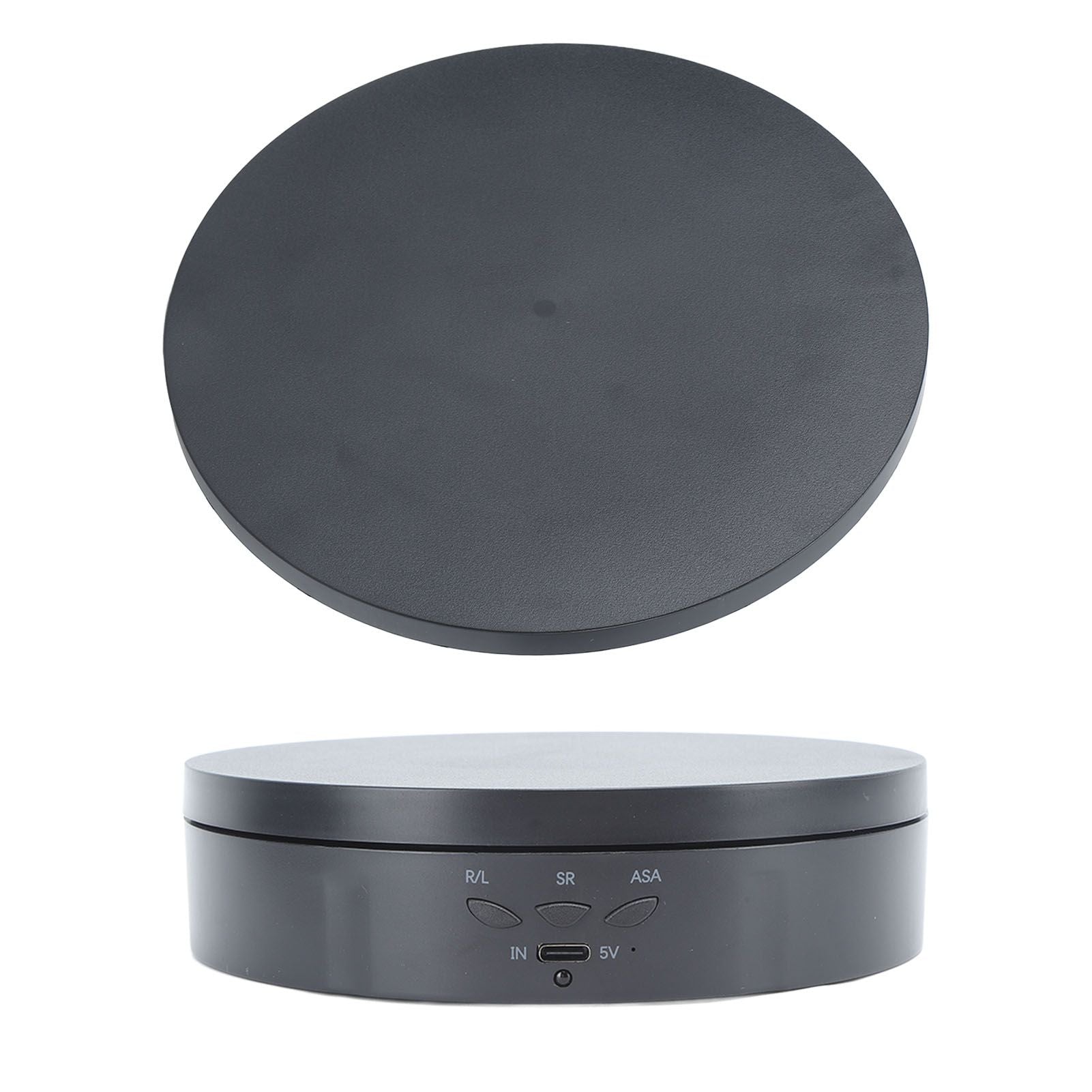 Electric Rotating Turntable 2 in 1 Smart Remote Control Jewelry Display Tray Live Streaming Ornaments Display Stand 5V Black