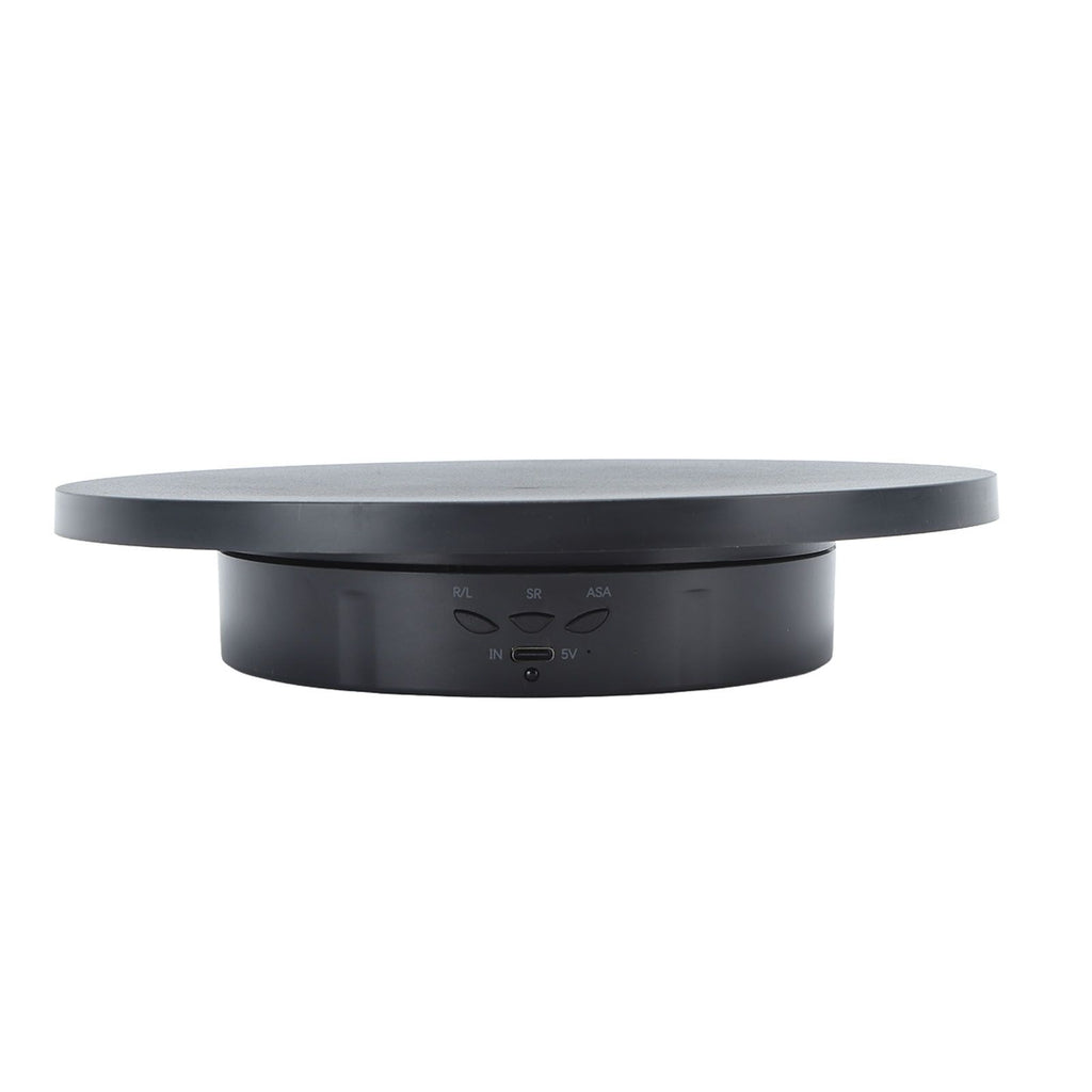 Electric Rotating Turntable 2 in 1 Smart Remote Control Jewelry Display Tray Live Streaming Ornaments Display Stand 5V Black