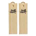 Single Bottle Wooden Wine Box with Lid Decorative Wood Grain Reusable Wine Storage Box