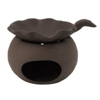 Ceramic Tea Roaster Loose Leaf Tea Warmer Tea Fragrance Roasting Baking Pot with Stainless Steel Spoon