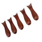 5Pcs Wooden Fish Shape Chopstick Rest Stand Rack Spoon Fork Knife Holder Wooden Chopstick Holder