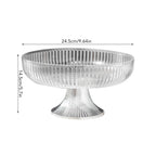 Fruit Plate Multifunctional Plastic Stylish Space Saving Decorative Snack Bowl for Candy Nuts Transparent