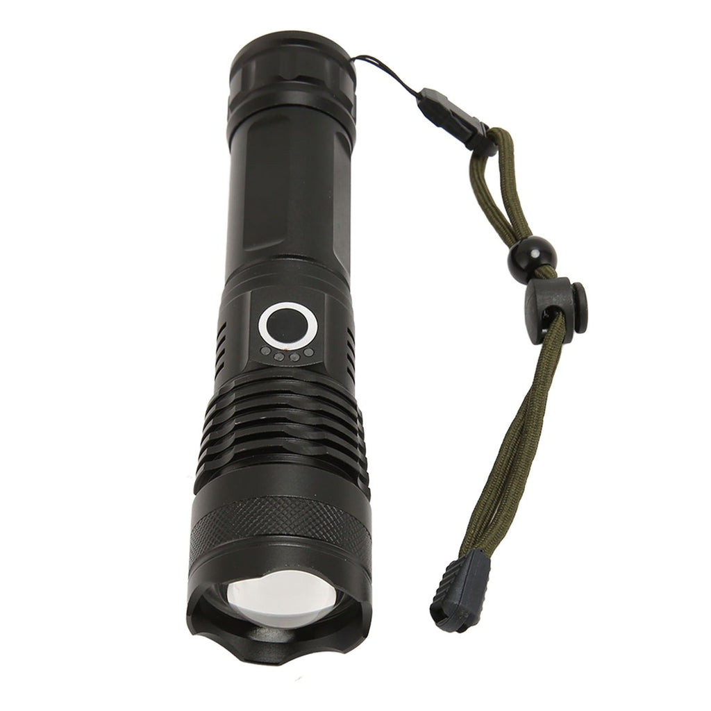 LED Flashlight Zoomable P50 Beads 5000lm 3 Light Modes Battery Display Bright Flashlight for Outdoor Adventure Camping