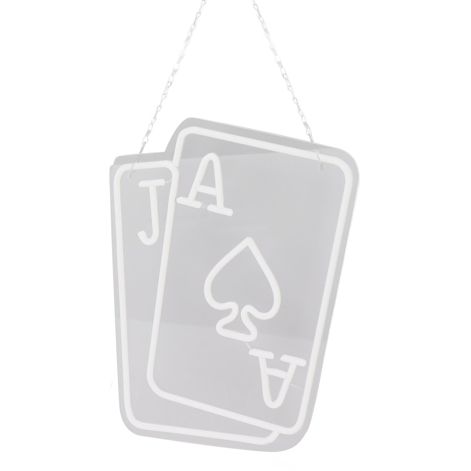 Poker LED Neon Signs Playing Cards Neon Signs for Wall Decor Bedroom Casino Bar Hotel Play Room Birthday Party Decor J Poker