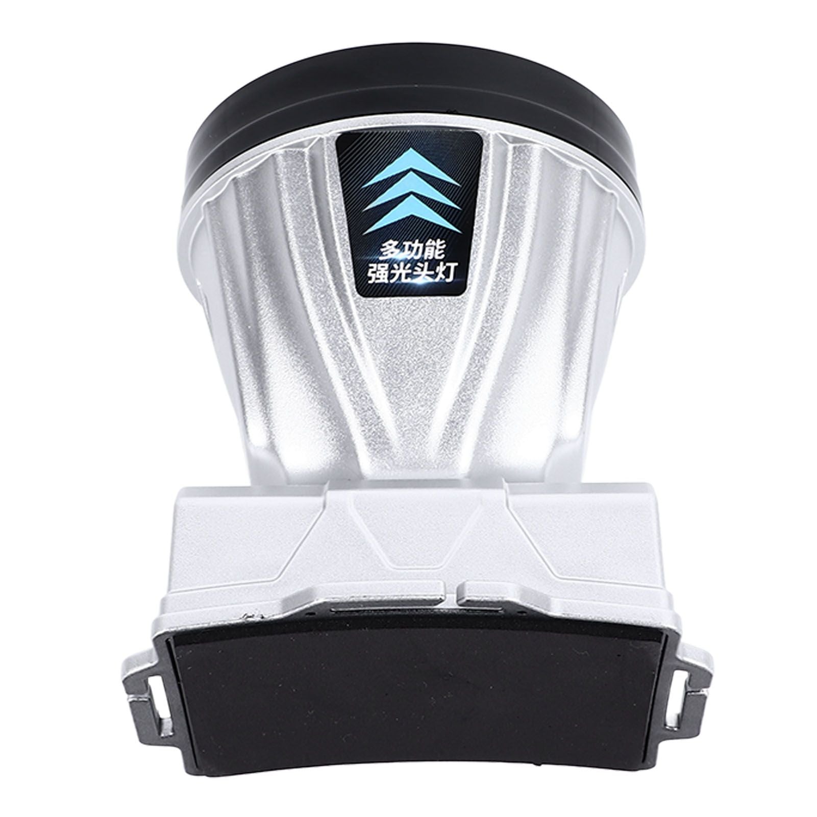 Super Bright Headlamp Rechargeable 800mAh Lithium Ion Battery Waterproof High Power Headlamp with Power Display for Outdoor Activity Silver