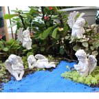 Angel Stakes Figurine Miniature Resin Sculpture Garden Statue for Potted Plants Mini Landscape