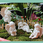 Angel Stakes Figurine Miniature Resin Sculpture Garden Statue for Potted Plants Mini Landscape