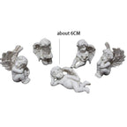 Angel Stakes Figurine Miniature Resin Sculpture Garden Statue for Potted Plants Mini Landscape