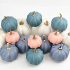 16Pcs Artificial Autumn Pumpkins Fake Foam Pumpkins for Halloween Thanksgiving Halloween Decoration