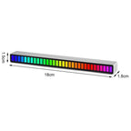RGB Sound Reactive LED Light Bar LED Colorful Sound Control Audio Music Rhythm Dynamic Level Indicator Display Strip Light for Car Gaming PC TV Room