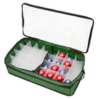 Christmas Ornament Storage Box Under Bed 64 Cell partition 600D Oxford PVC transparent window Black 61x30.5x15cm