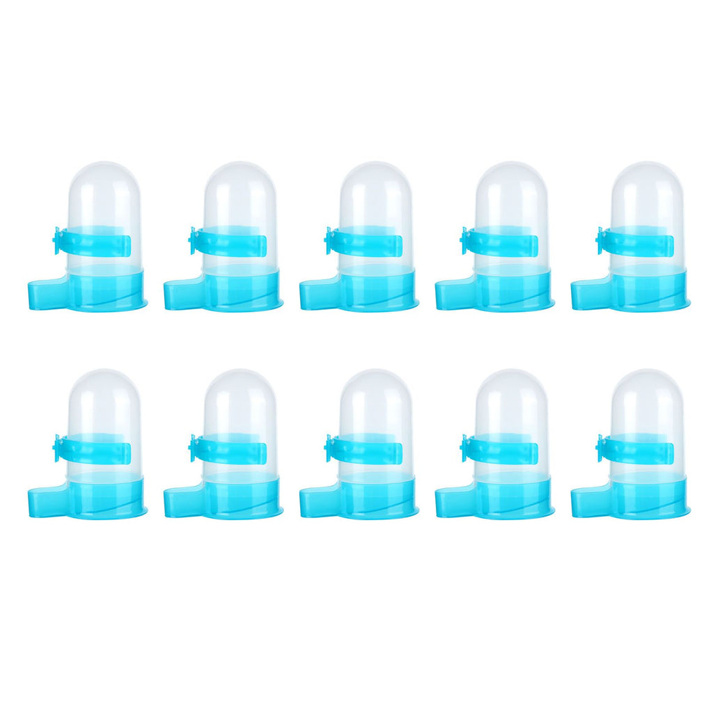 10Pcs Plastic Automatic Bird Food Feeder Hanging Bird Water Dispenser for Parrots Hamster