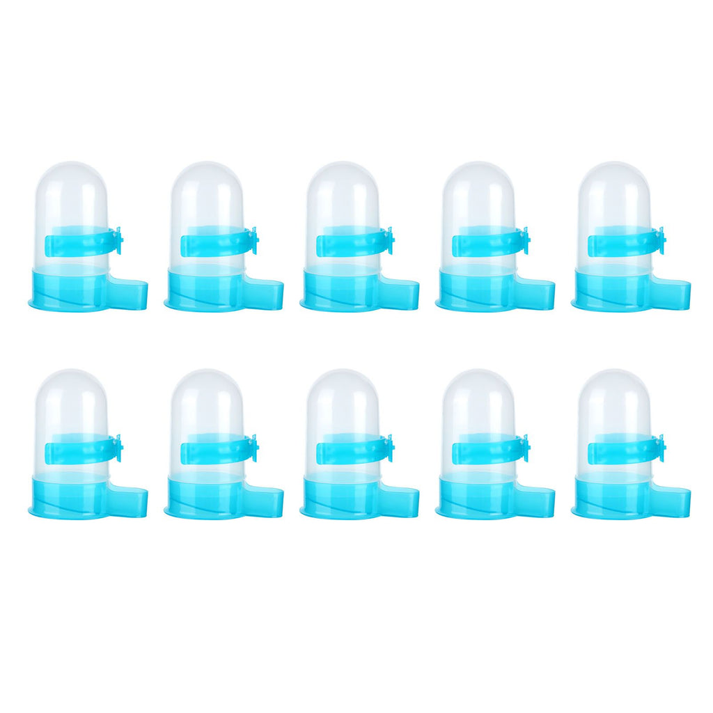 10Pcs Plastic Automatic Bird Food Feeder Hanging Bird Water Dispenser for Parrots Hamster