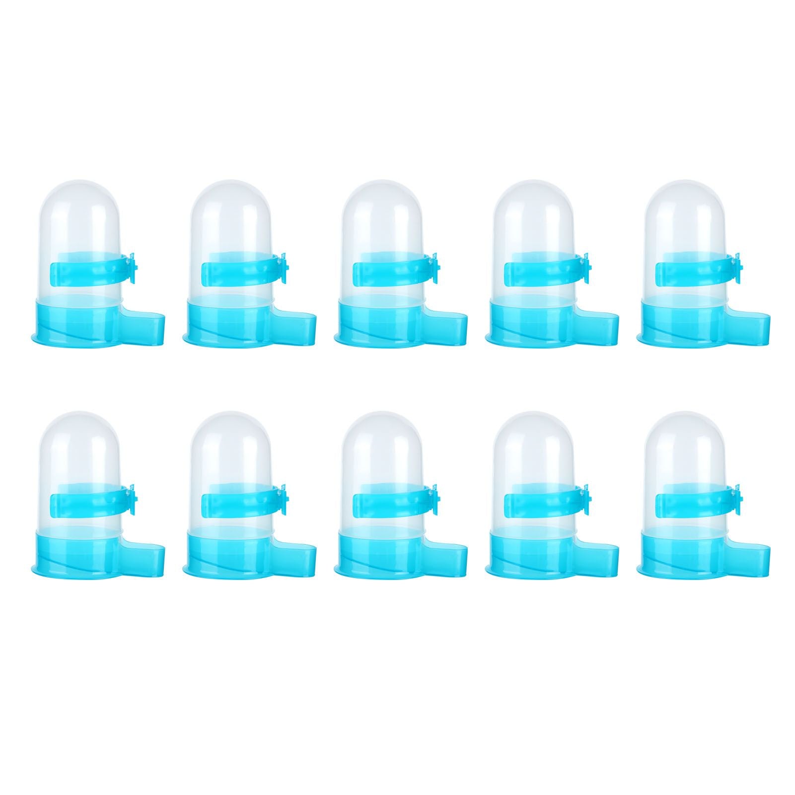 10Pcs Plastic Automatic Bird Food Feeder Hanging Bird Water Dispenser for Parrots Hamster