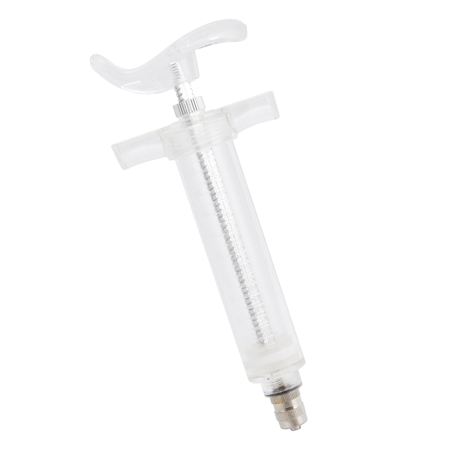 Veterinary Use Syringe Plastic Steel Adjustable Manual Feeding Injector for Livestock Farm20ml 14.5cm / 5.7in