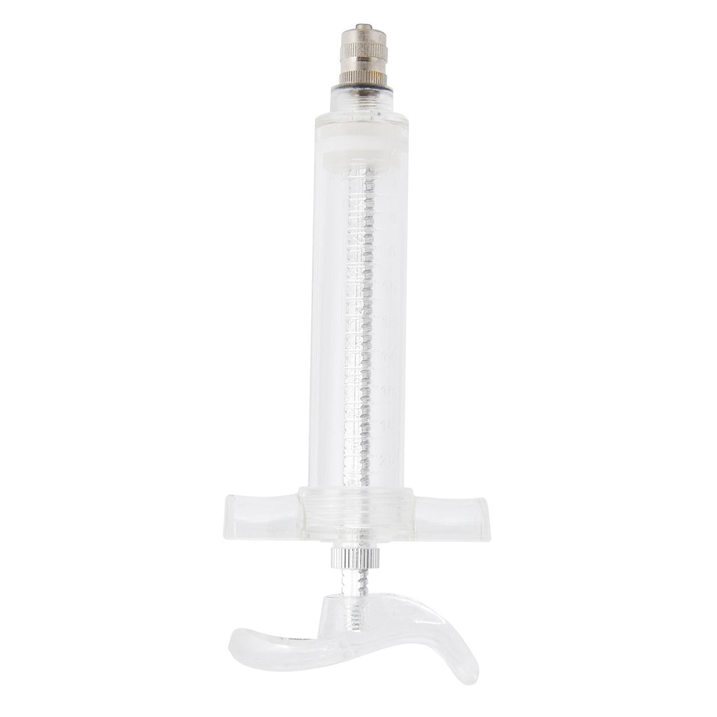 Veterinary Use Syringe Plastic Steel Adjustable Manual Feeding Injector for Livestock Farm20ml 14.5cm / 5.7in