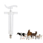 Veterinary Use Syringe Plastic Steel Adjustable Manual Feeding Injector for Livestock Farm20ml 14.5cm / 5.7in