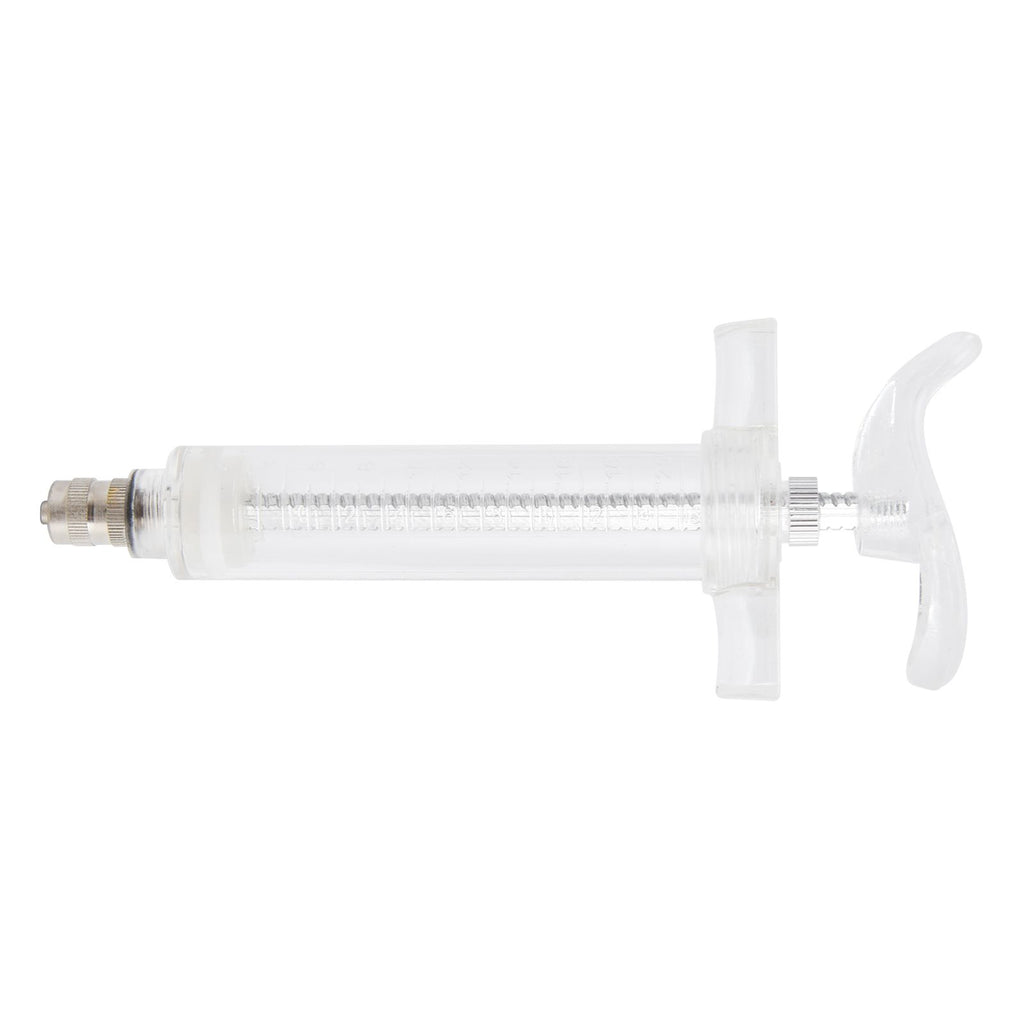 Veterinary Use Syringe Plastic Steel Adjustable Manual Feeding Injector for Livestock Farm20ml 14.5cm / 5.7in