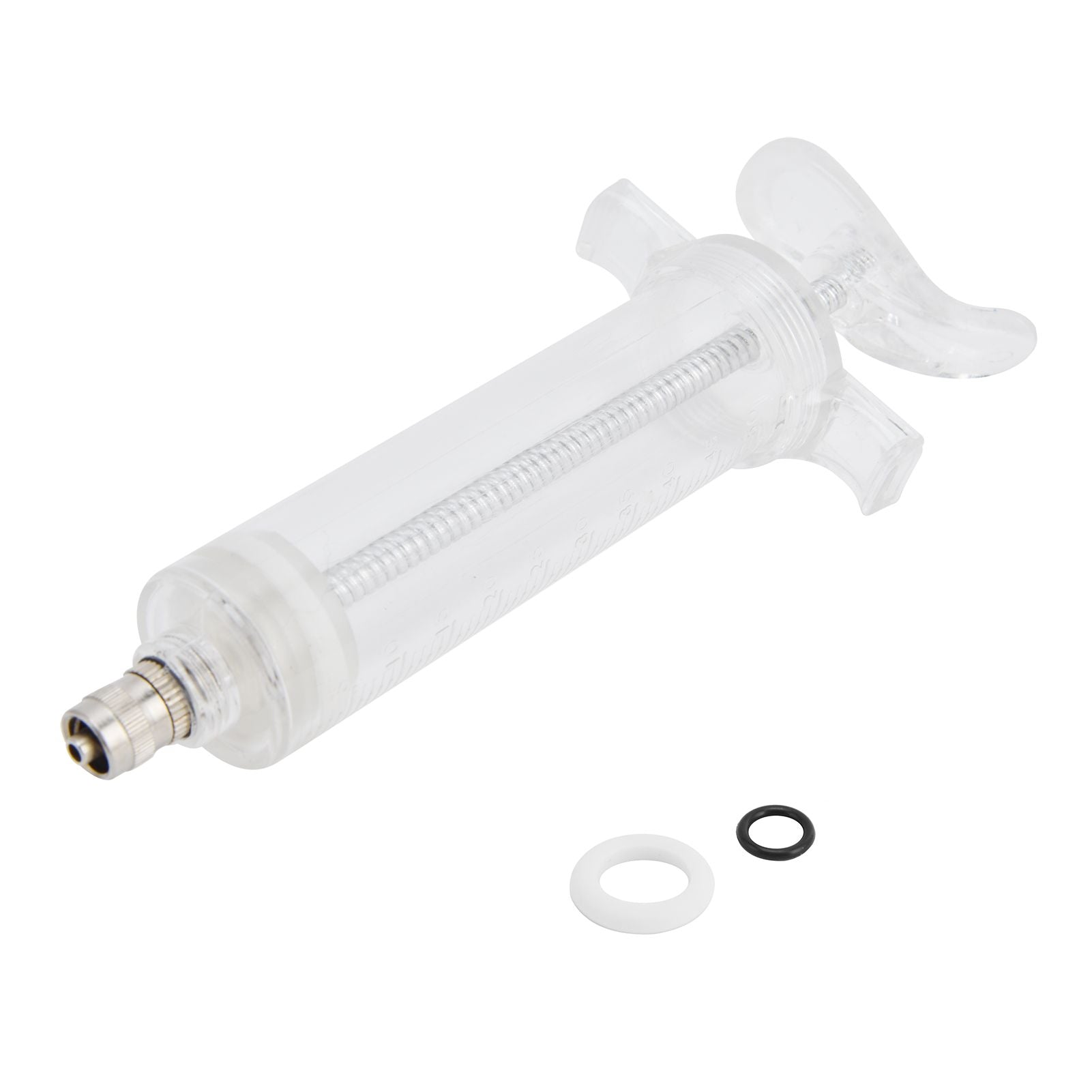 Veterinary Use Syringe Plastic Steel Adjustable Manual Feeding Injector for Livestock Farm50ml 16.5cm / 6.5in