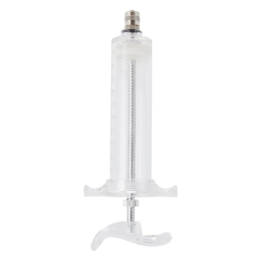 Veterinary Use Syringe Plastic Steel Adjustable Manual Feeding Injector for Livestock Farm50ml 16.5cm / 6.5in
