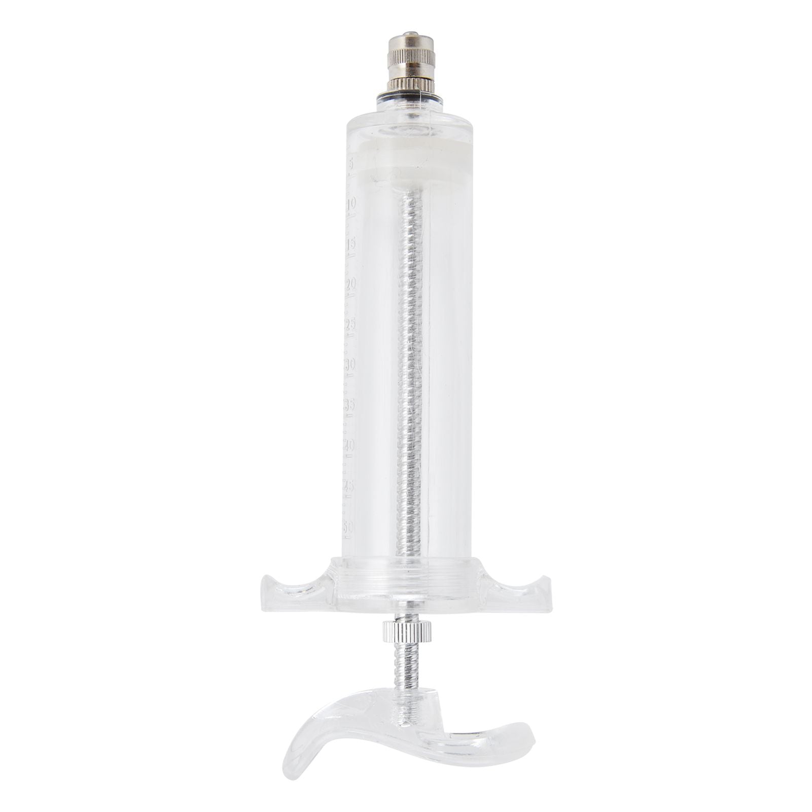 Veterinary Use Syringe Plastic Steel Adjustable Manual Feeding Injector for Livestock Farm50ml 16.5cm / 6.5in