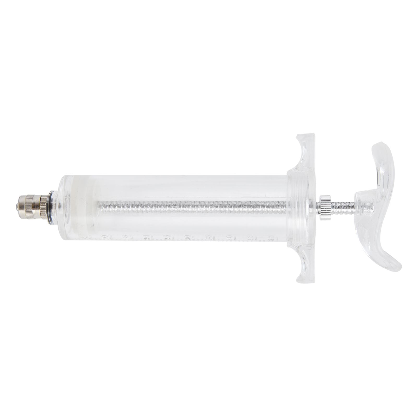 Veterinary Use Syringe Plastic Steel Adjustable Manual Feeding Injector for Livestock Farm50ml 16.5cm / 6.5in