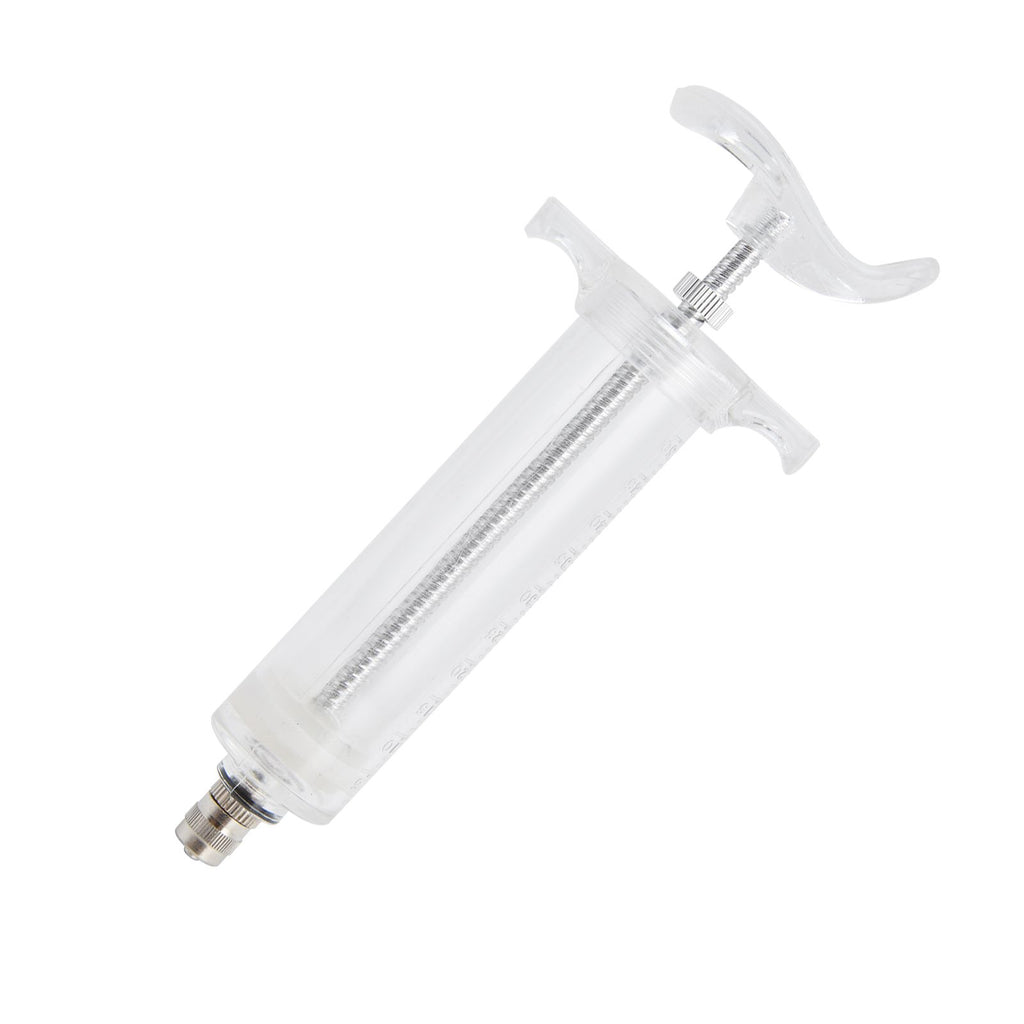 Veterinary Use Syringe Plastic Steel Adjustable Manual Feeding Injector for Livestock Farm50ml 16.5cm / 6.5in