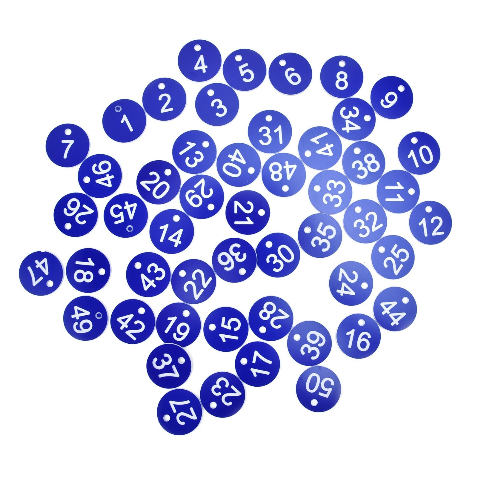 50PCS Numbered Label Numbered Tag for Farm Livestock Beekeeping Husbandry Breeding Supplies1-50 Blue