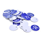 50PCS Numbered Label Numbered Tag for Farm Livestock Beekeeping Husbandry Breeding Supplies1-50 Blue