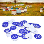 50PCS Numbered Label Numbered Tag for Farm Livestock Beekeeping Husbandry Breeding Supplies1-50 Blue