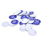 50PCS Numbered Label Numbered Tag for Farm Livestock Beekeeping Husbandry Breeding Supplies51-100 Blue