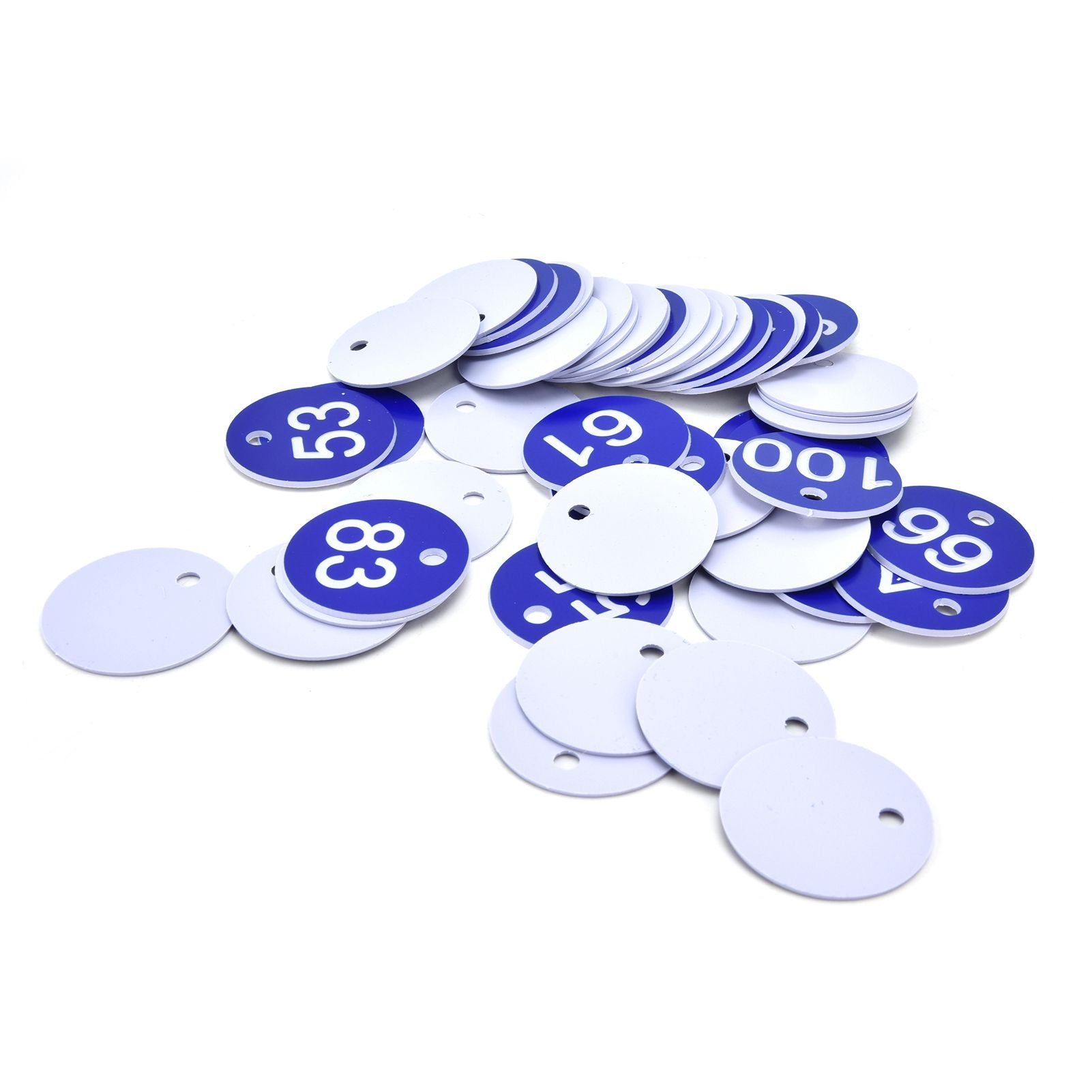 50PCS Numbered Label Numbered Tag for Farm Livestock Beekeeping Husbandry Breeding Supplies51-100 Blue