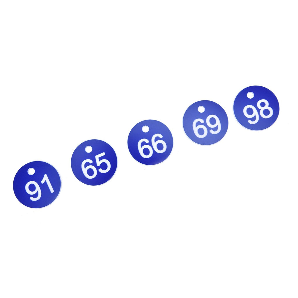 50PCS Numbered Label Numbered Tag for Farm Livestock Beekeeping Husbandry Breeding Supplies51-100 Blue