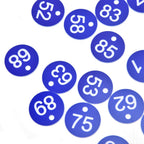 50PCS Numbered Label Numbered Tag for Farm Livestock Beekeeping Husbandry Breeding Supplies51-100 Blue