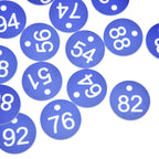 50PCS Numbered Label Numbered Tag for Farm Livestock Beekeeping Husbandry Breeding Supplies51-100 Blue