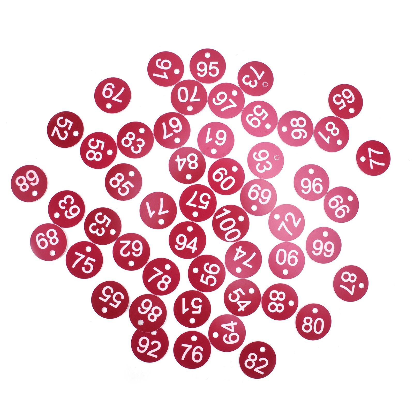 50PCS Numbered Label Numbered Tag for Farm Livestock Beekeeping Husbandry Breeding Supplies51-100 Red