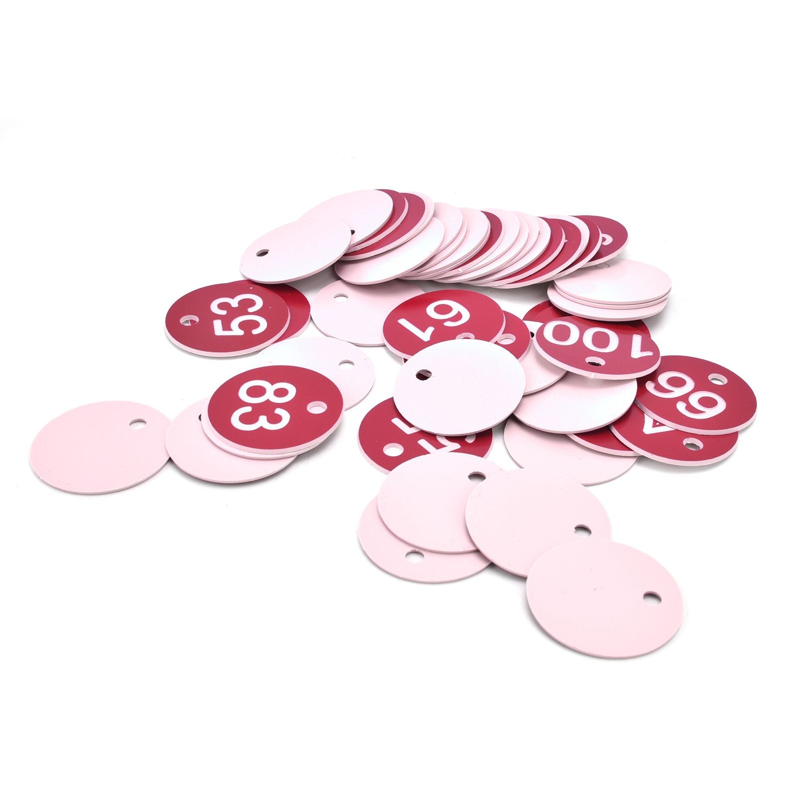 50PCS Numbered Label Numbered Tag for Farm Livestock Beekeeping Husbandry Breeding Supplies51-100 Red